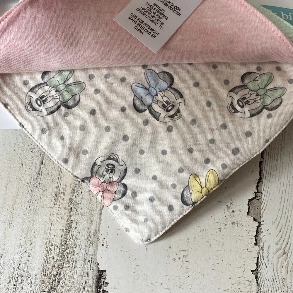 Disney Baby Minnie Mouse Bibs Size O/S NEW